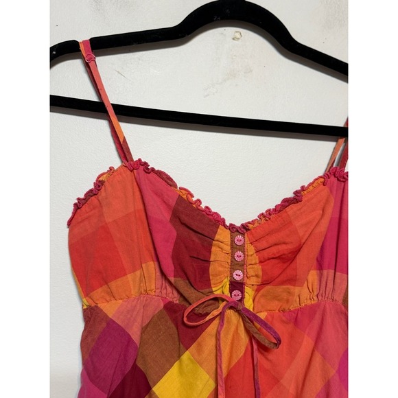 Y2K Aeropostale Babydoll Plaid Cami Top Women Size L Coquette Indie Sleaze - Picture 4 of 9